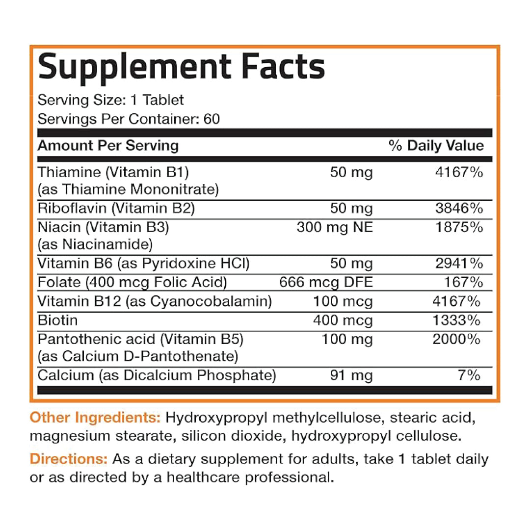 Super B Vitamin B Complex of Bronson