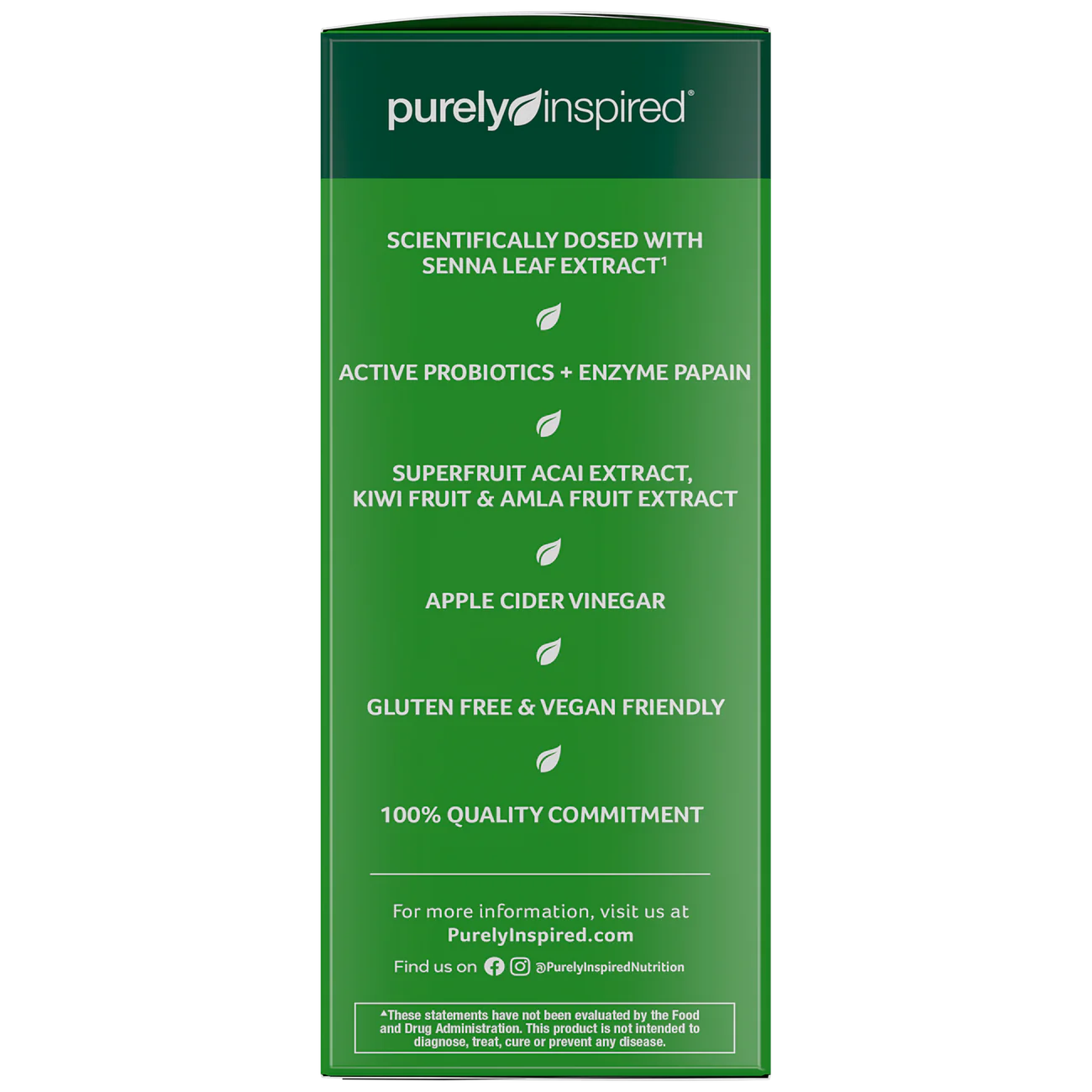 Purely Inspired 7-Day Cleanse – Gentle Detox with Senna & Apple Cider Vinegar, 42 Capsules