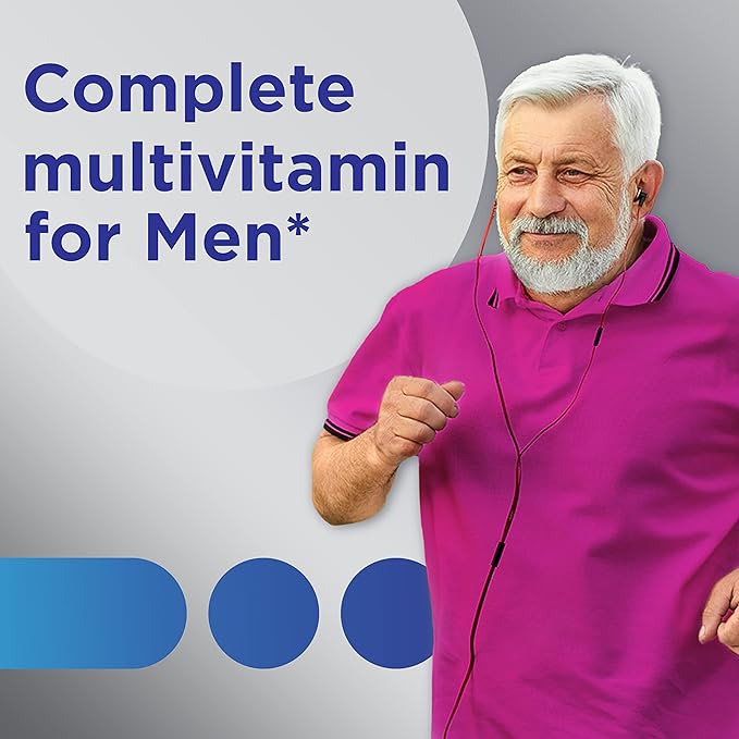Centrum Silver Men’s 50+ Multivitamin, 100 Ct – with Vitamin D3, B Vitamins & Zinc, Memory & Cognition Support