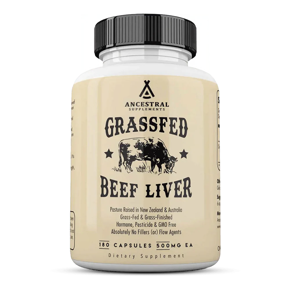 Grass Fed Beef Liver Capsules – Nutrient-Dense Organ Supplement for Energy, Immunity & Vitality – 180 Caps