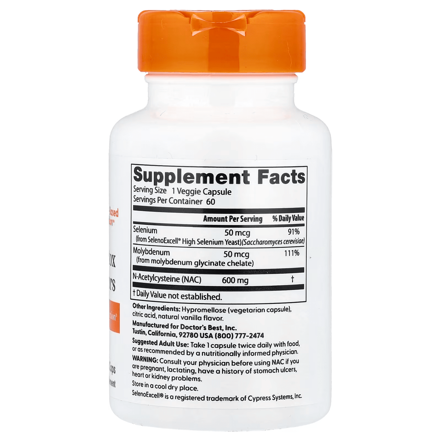 Doctor’s Best NAC Detox Regulators – Liver & Cellular Health Support, 60 Veggie Caps