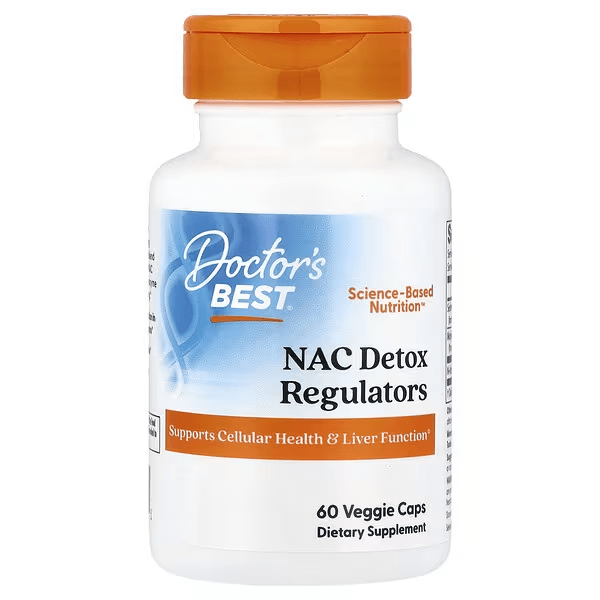 Doctor’s Best NAC Detox Regulators – Liver & Cellular Health Support, 60 Veggie Caps