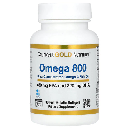 Omega 800 Ultra Fish Oil (30 Softgels) By California Gold Nutrition