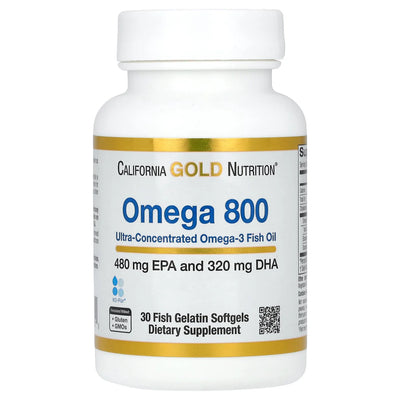 Omega 800 Ultra Fish Oil (30 Softgels) By California Gold Nutrition