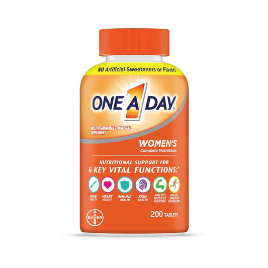 One A Day Women’s Multivitamin, 200 Count – With Vitamins A, C, D, E & All 8 B Vitamins, Calcium – Supports Bone, Skin & Immune Health