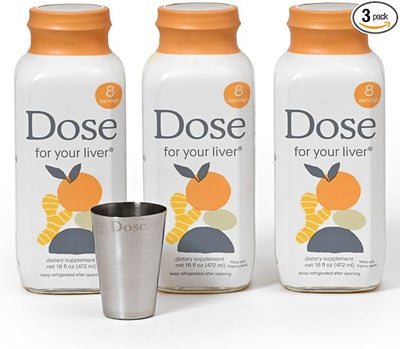 Liver Cleanse Detox & Repair – Organic Milk Thistle Supplement with Turmeric, Dandelion, Ginger & Orange – Supports Liver Health – 16oz Bottle, 3-Pack (3 Week Supply)