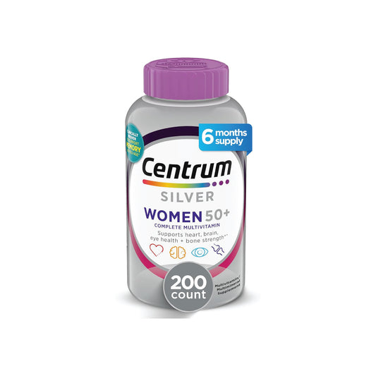 Centrum Silver Women’s 50+ Multivitamin, 200 Ct – with Vitamin D3, B Vitamins, Memory & Cognition Support