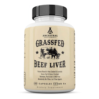 Grass Fed Beef Liver Capsules – Nutrient-Dense Organ Supplement for Energy, Immunity & Vitality – 180 Caps