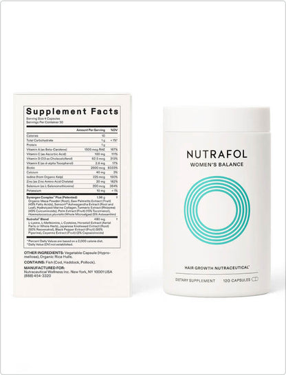 Women’s Balance Hair Growth Supplement – Clinically Proven, 100% Drug-Free Formula for Thicker, Fuller, Stronger Hair – Designed for Women 45+ – Includes Wellness Coaching, Hair Mineral Analysis &amp; Headspace Subscription