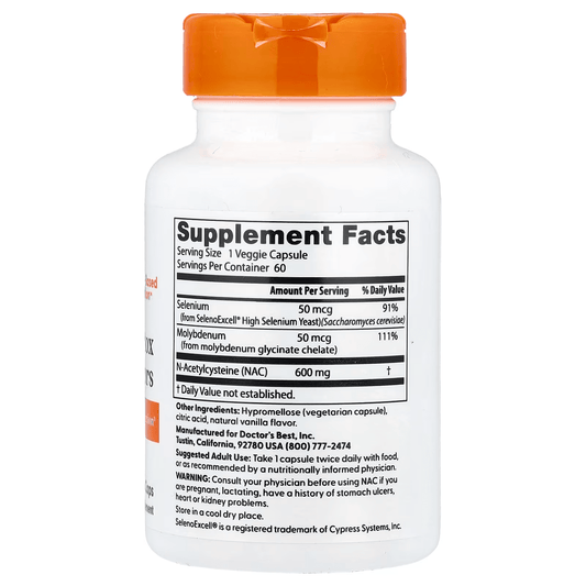 Doctor’s Best NAC Detox Regulators – Liver & Cellular Health Support, 60 Veggie Caps